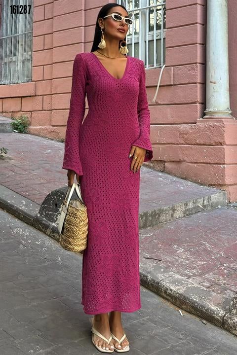 SAHARA BLOOM MAXI KNITTED DRESS ( Made in Turkey 🇹🇷)