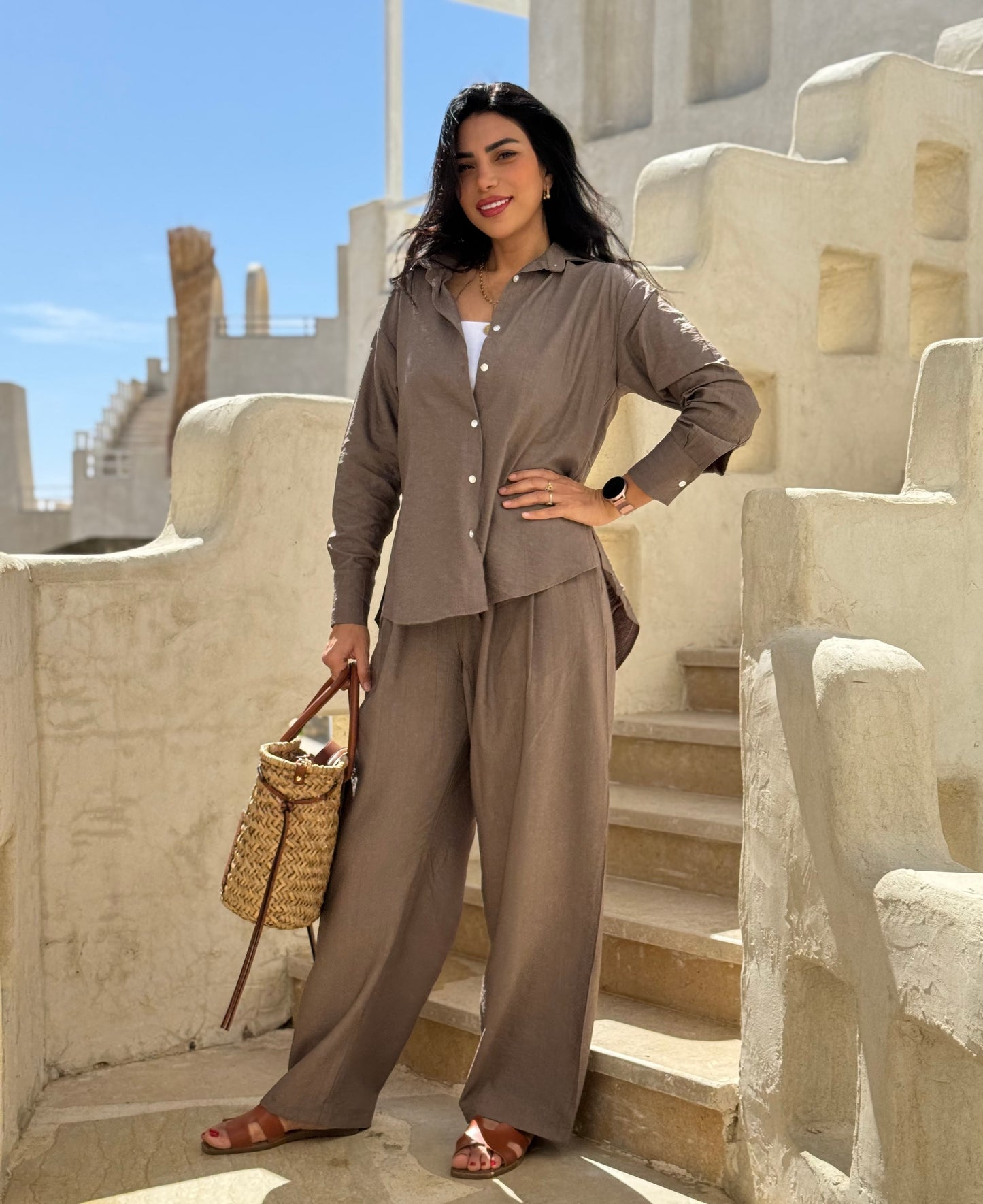 BASIC MOCHA BROWN COMFY SET