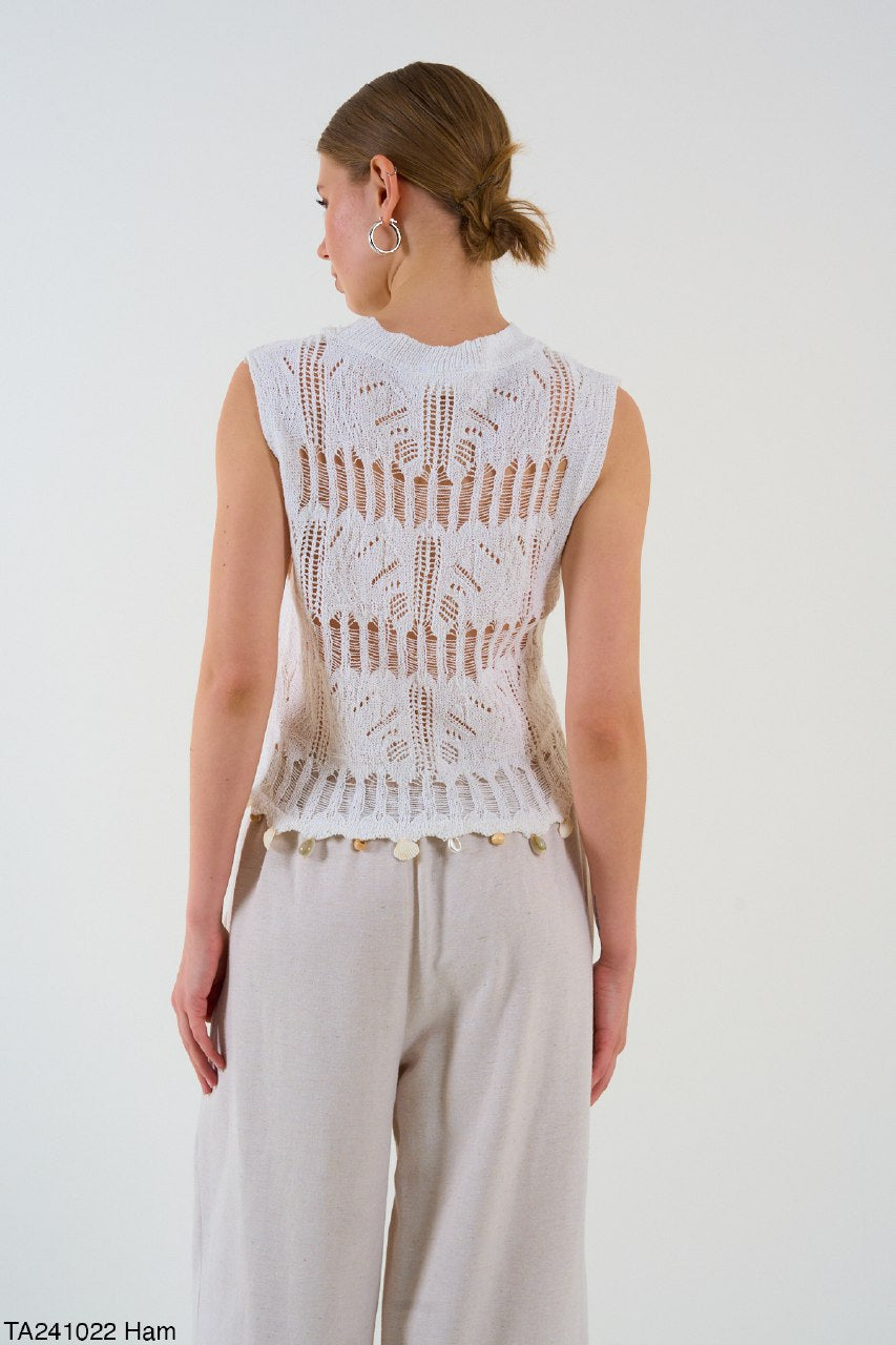 BEIGE KNITTED TOP (Madein Turkey ๐น๐ท)
