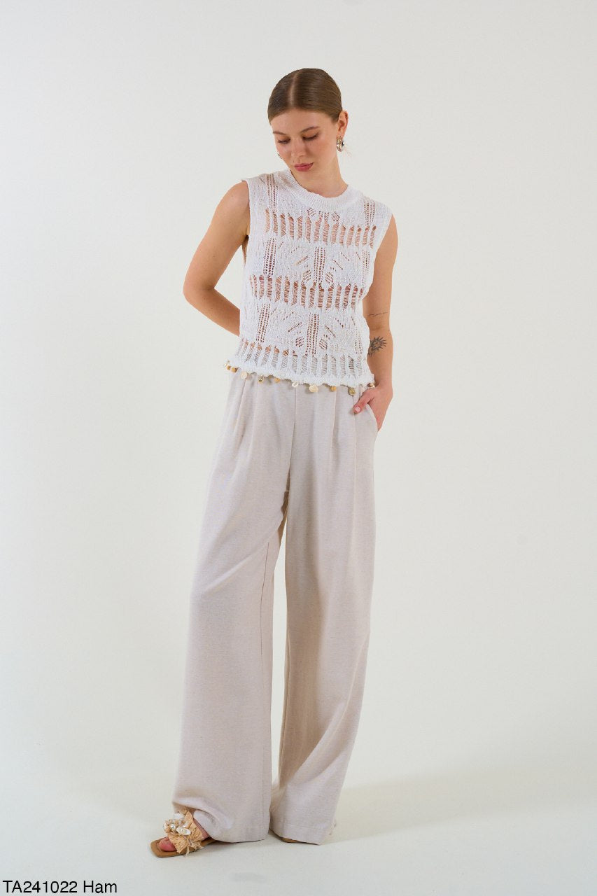 BEIGE KNITTED TOP (Madein Turkey ๐น๐ท)