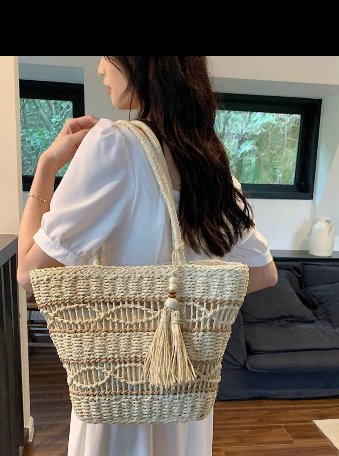 HANDWOVEN BEACH BAG