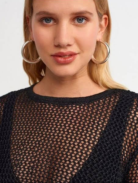 LONG SLEEVELES GOLDEN MESH KNITTED TOP (Made in Turkey 🇹🇷)