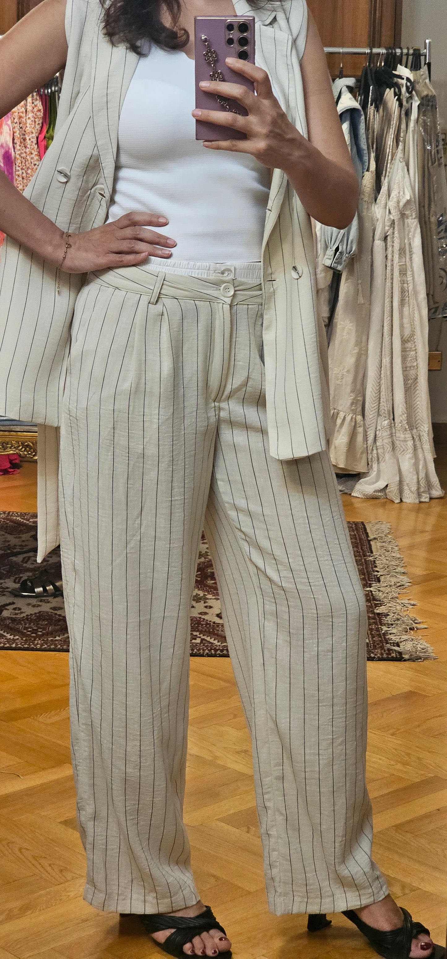 DOUBLE WAIST BAND PANTS