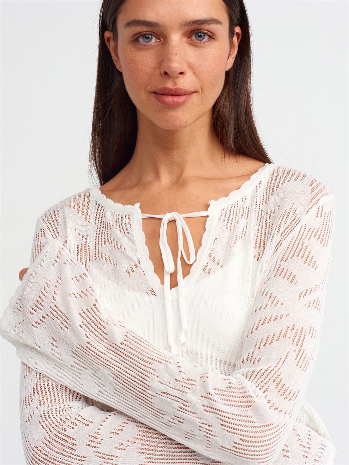 WHITE SHEER TOP (Made in Turkey 🇹🇷)