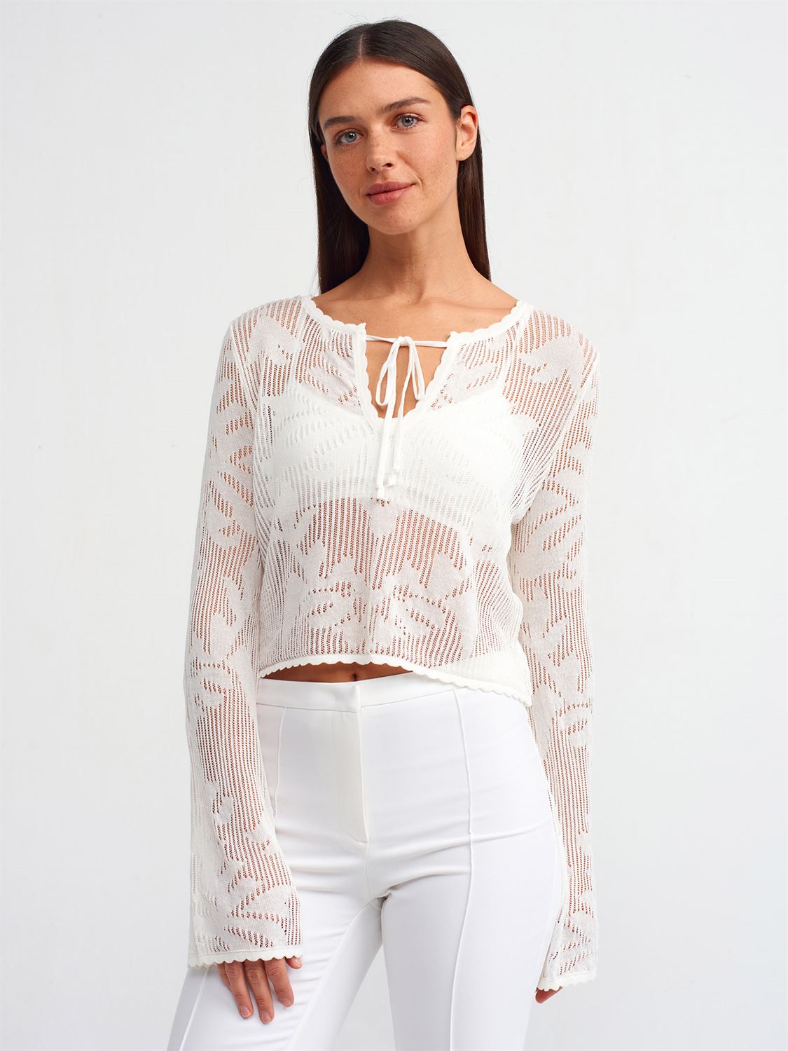 WHITE SHEER TOP (Made in Turkey 🇹🇷)