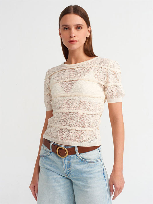 BEIGE OPENED BACK KNITTED TOP (Made in Turkey 🇹🇷)