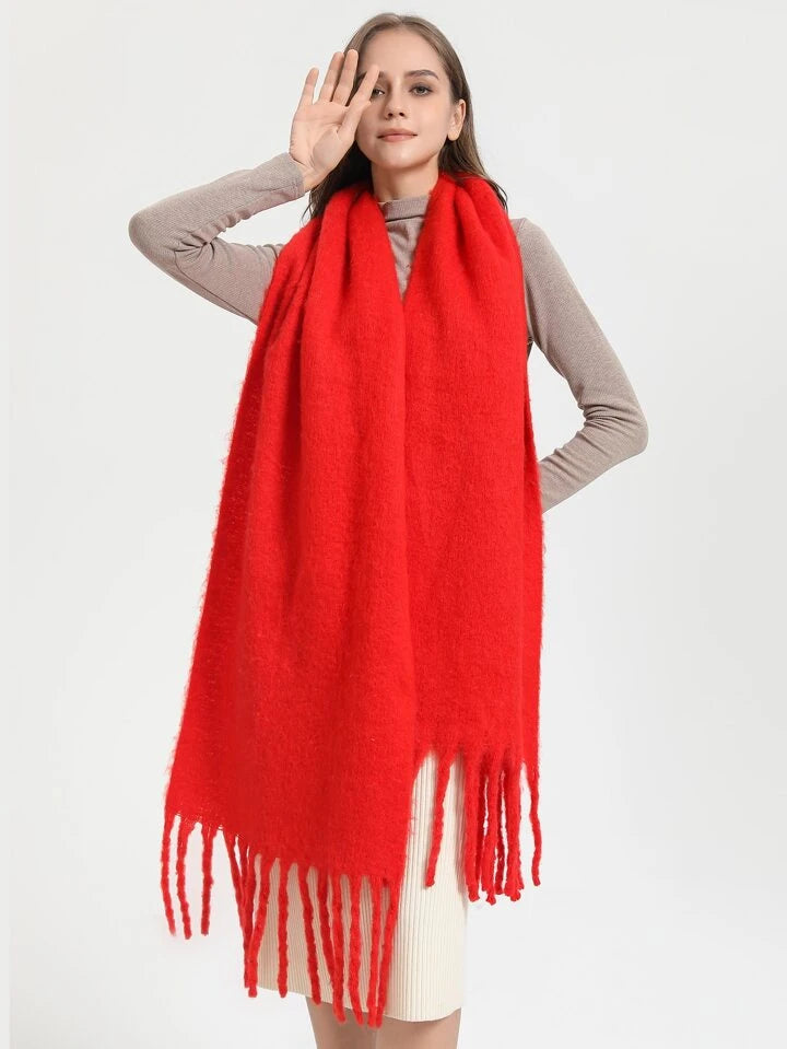 SOLID COLOR THICK WINTER SHAWAL