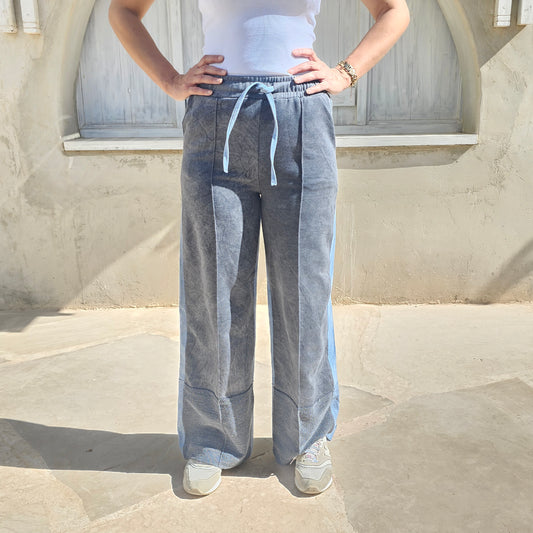 DENIM*GREY PANTS