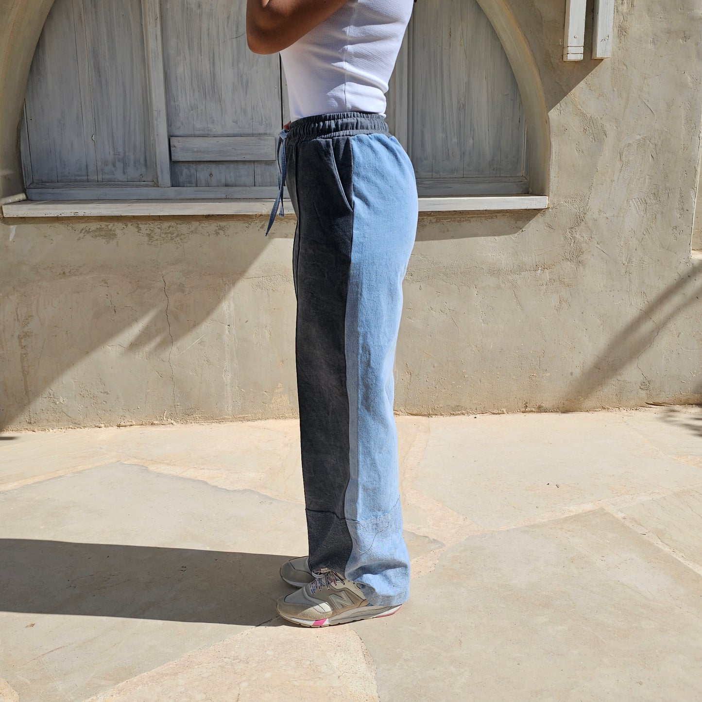 DENIM*GREY PANTS