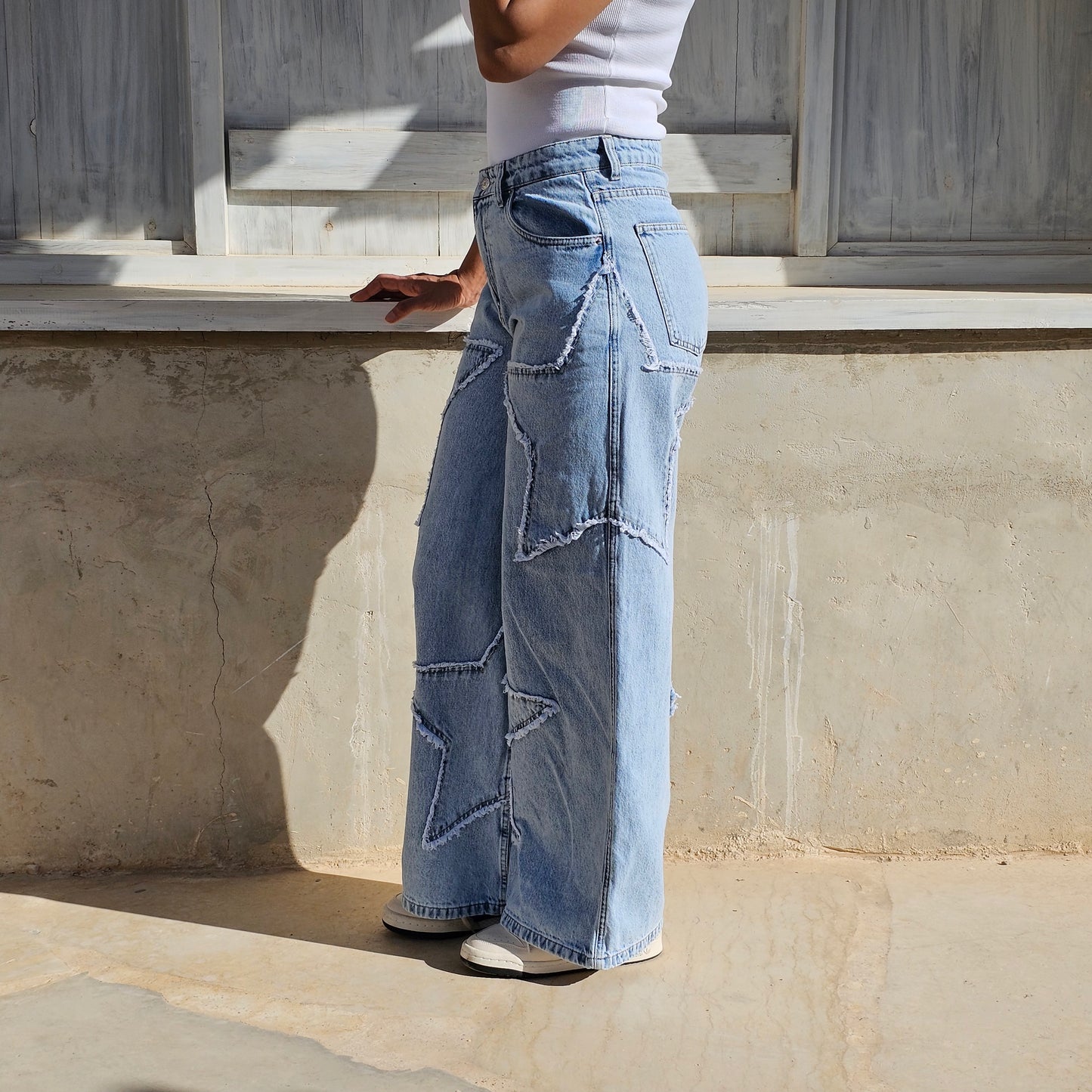 LIGHT BLUE STARS JEANS