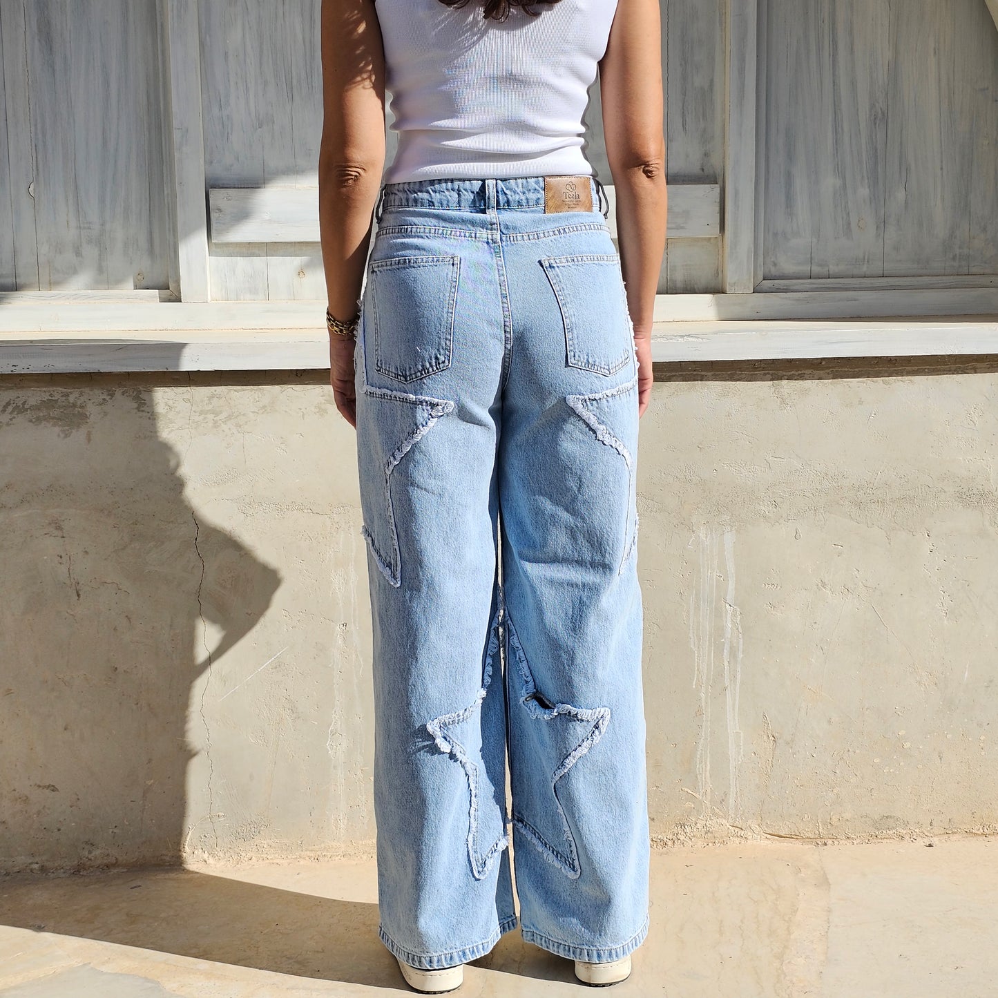LIGHT BLUE STARS JEANS