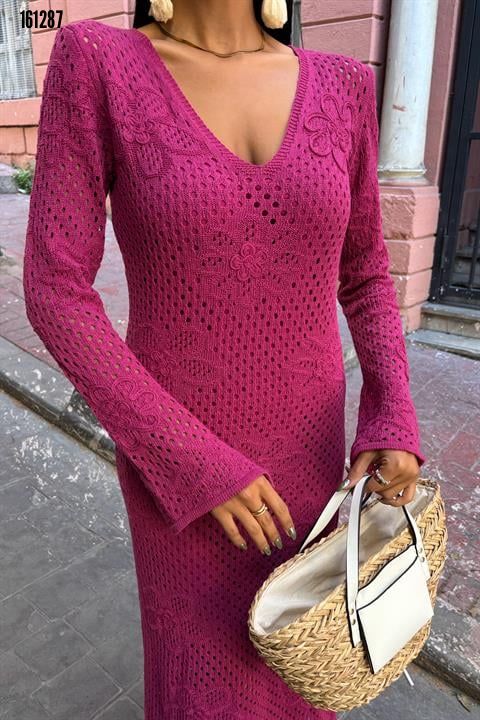 SAHARA BLOOM MAXI KNITTED DRESS ( Made in Turkey 🇹🇷)