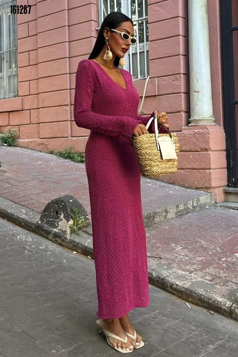 SAHARA BLOOM MAXI KNITTED DRESS ( Made in Turkey 🇹🇷)