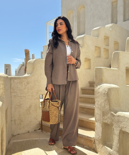 BASIC MOCHA BROWN COMFY SET