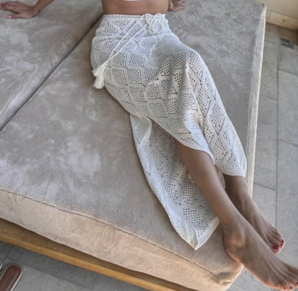 BEIGE KNITTED SKIRT (Made in Turkey 🇹🇷)
