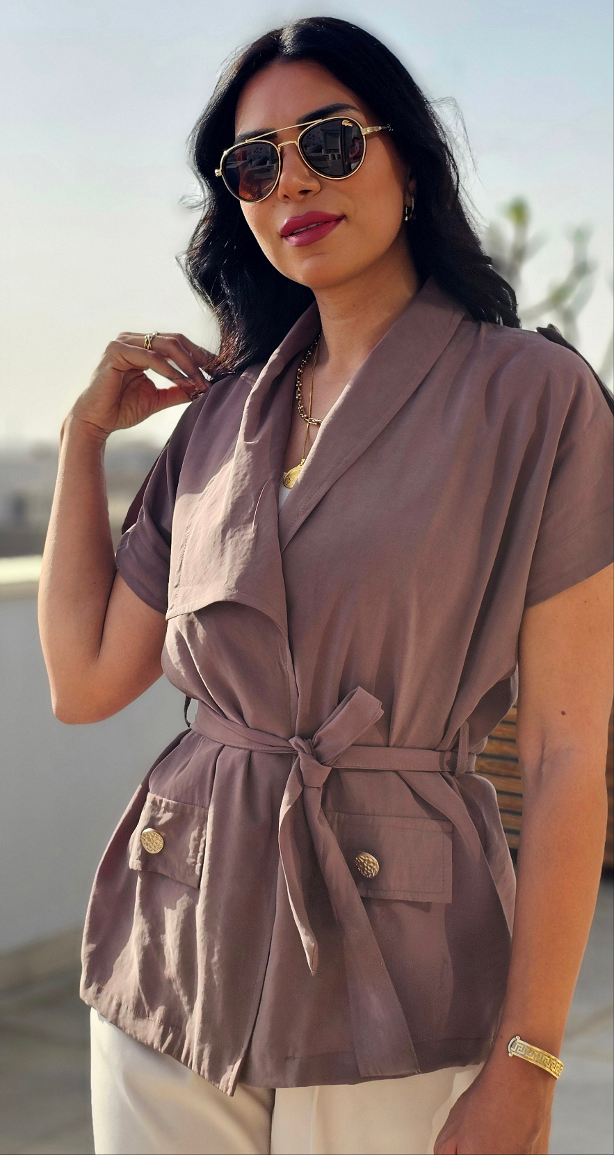 CHIC BELTED VEST
