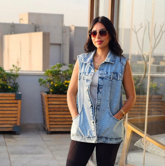 OVERSIZED DENIM VEST