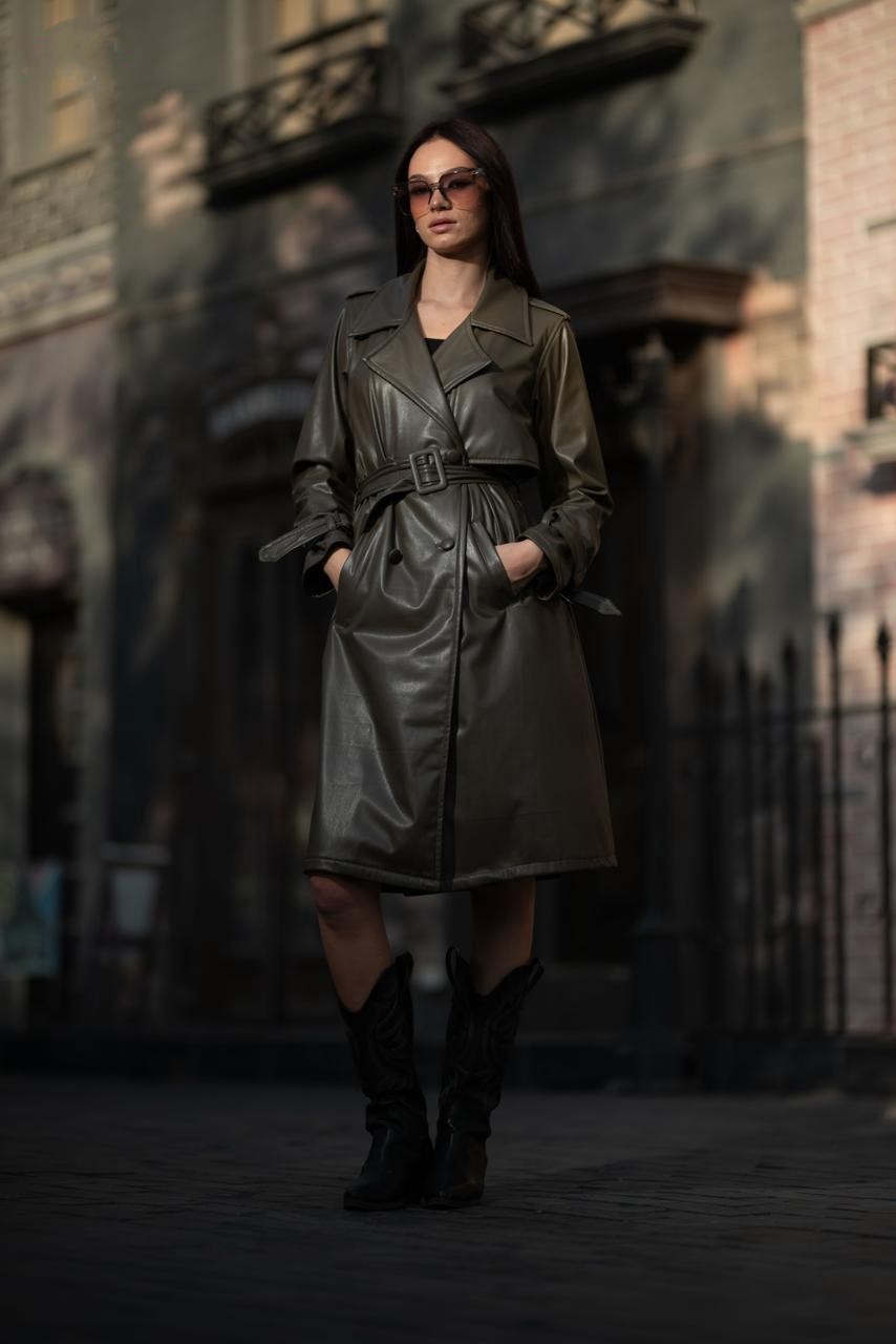 LEATHER TRENCH COAT