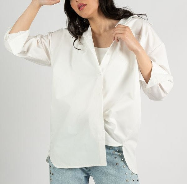 WHITE BASIC SHIRT