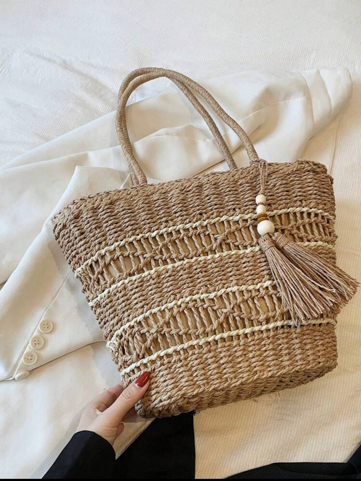 HANDWOVEN BEACH BAG