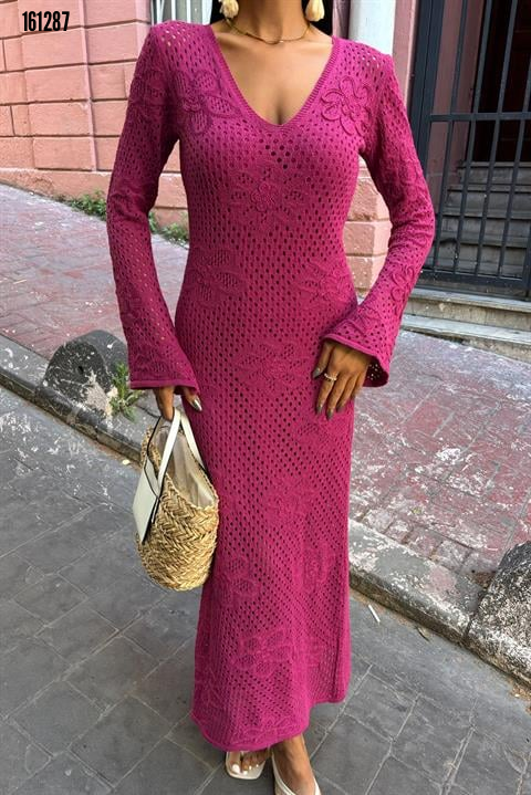 SAHARA BLOOM MAXI KNITTED DRESS ( Made in Turkey 🇹🇷)