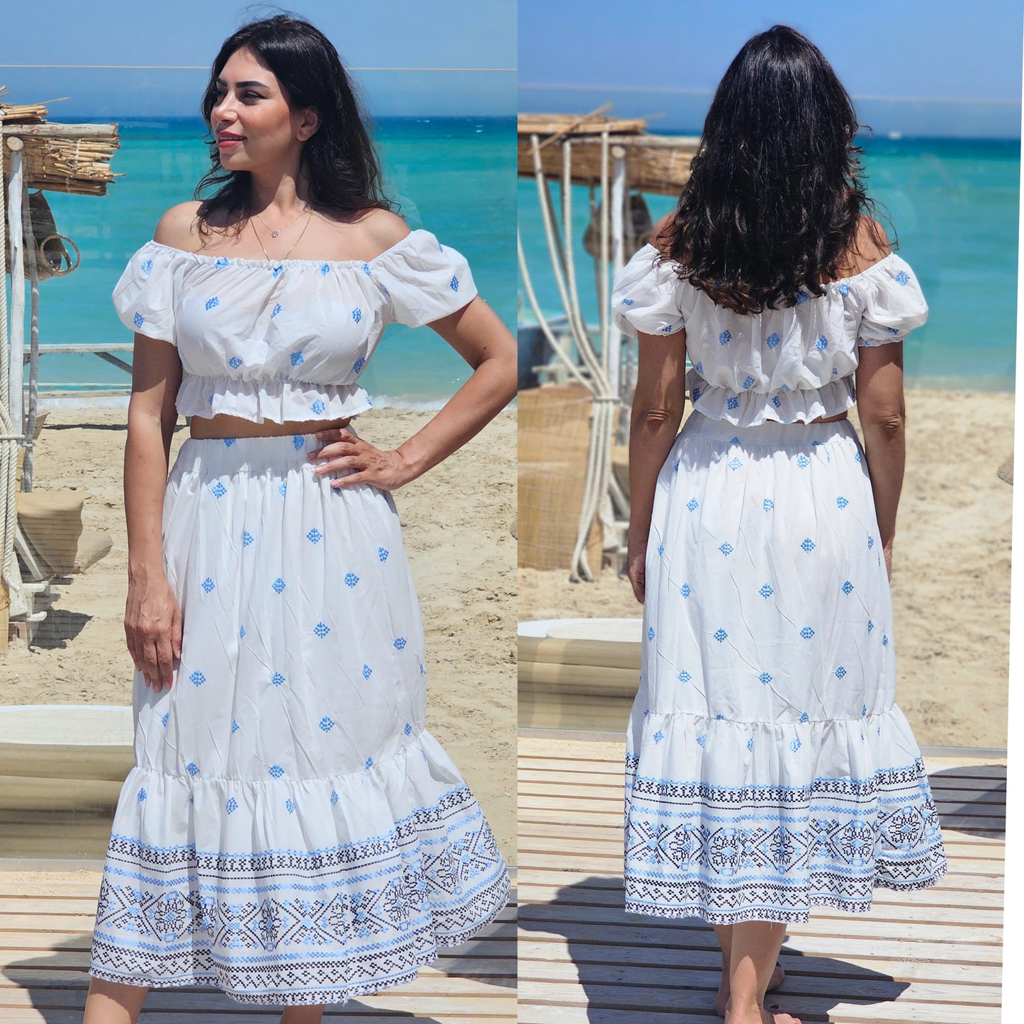 BLUE & WHITE 2 PIECES SET
