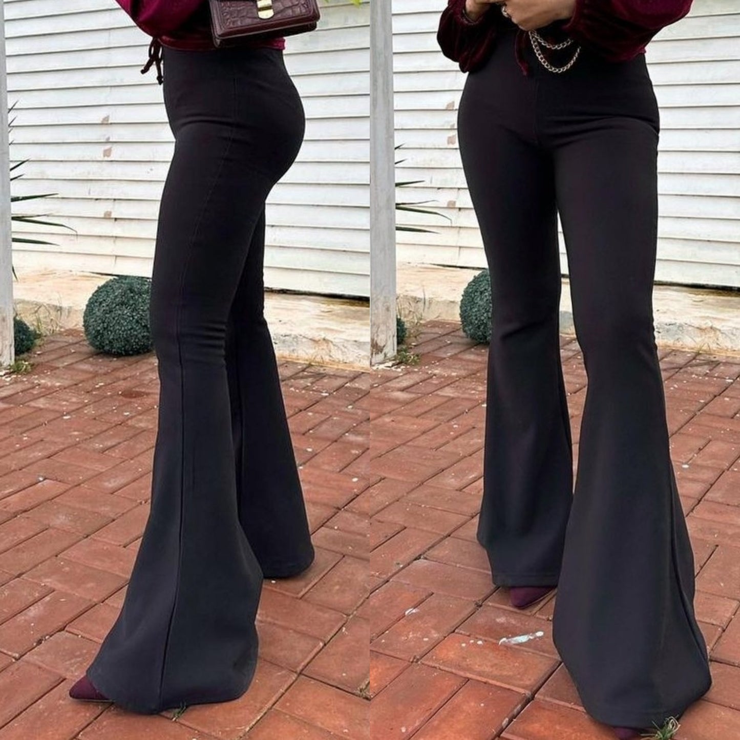 BLACK FLAIR PANTS