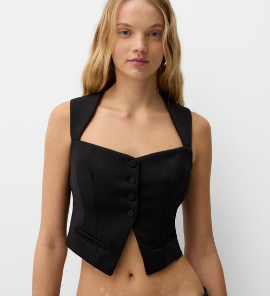 CHIC TAILORED CROPED VEST