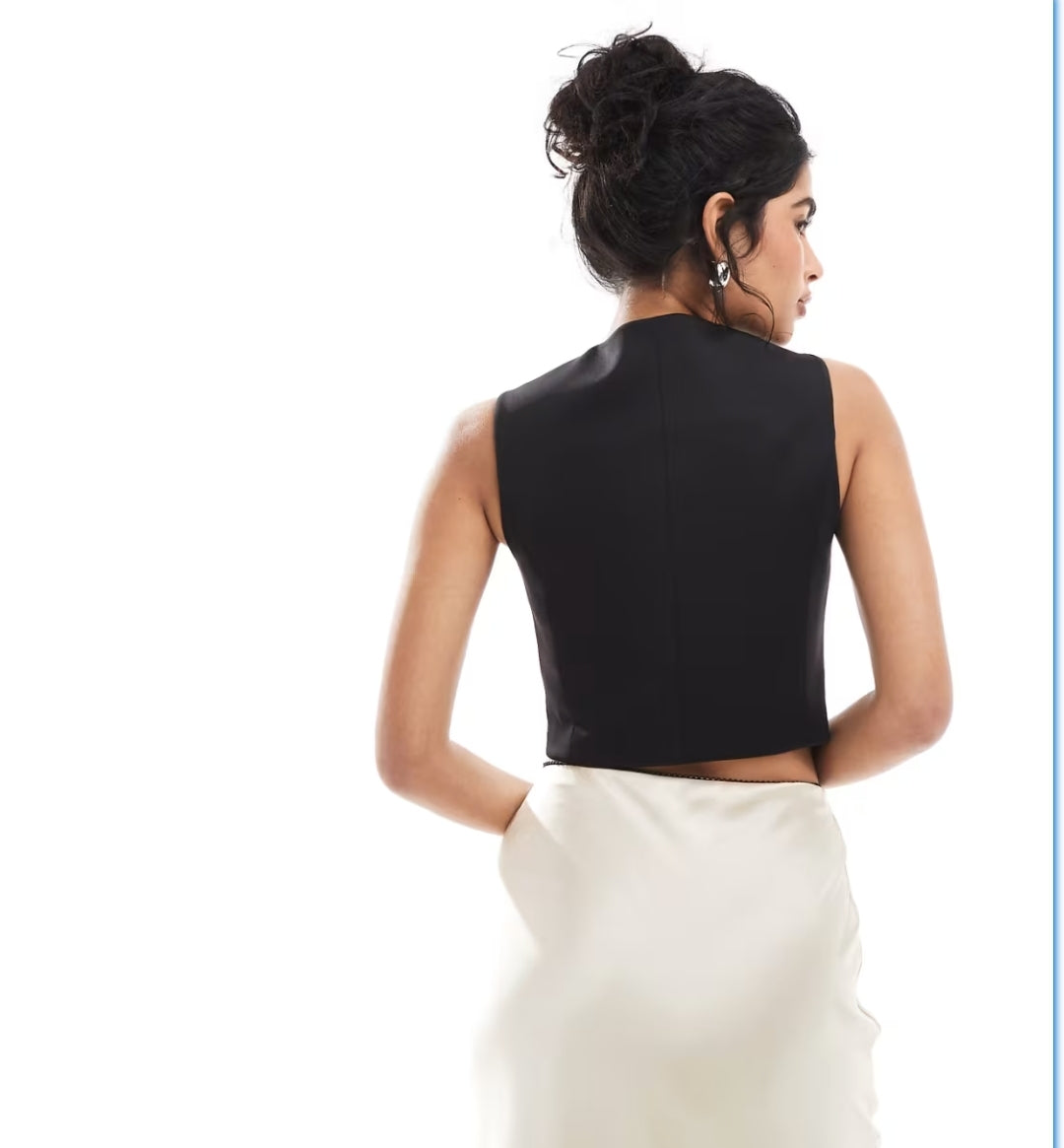 CHIC TAILORED CROPED VEST