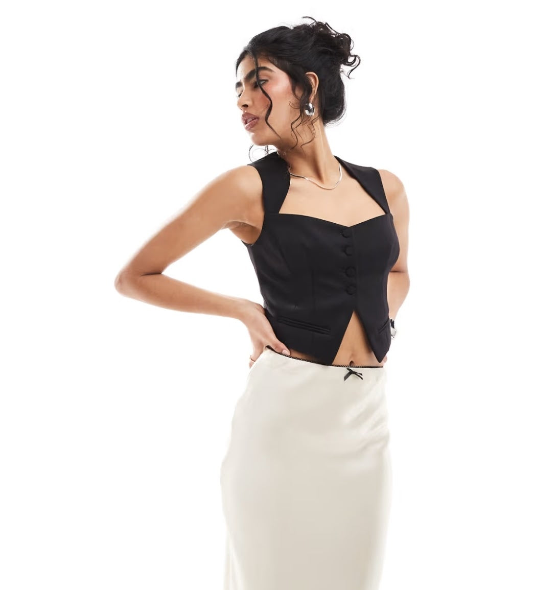 CHIC TAILORED CROPED VEST