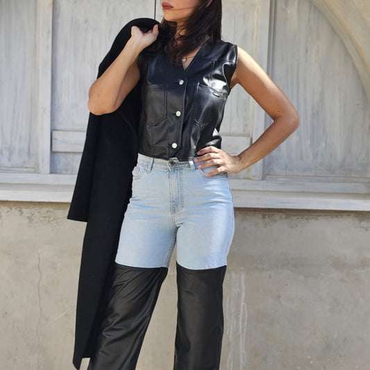LEATHER VEST
