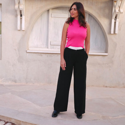 SLEEVELESS BASIC KNITTED TOP