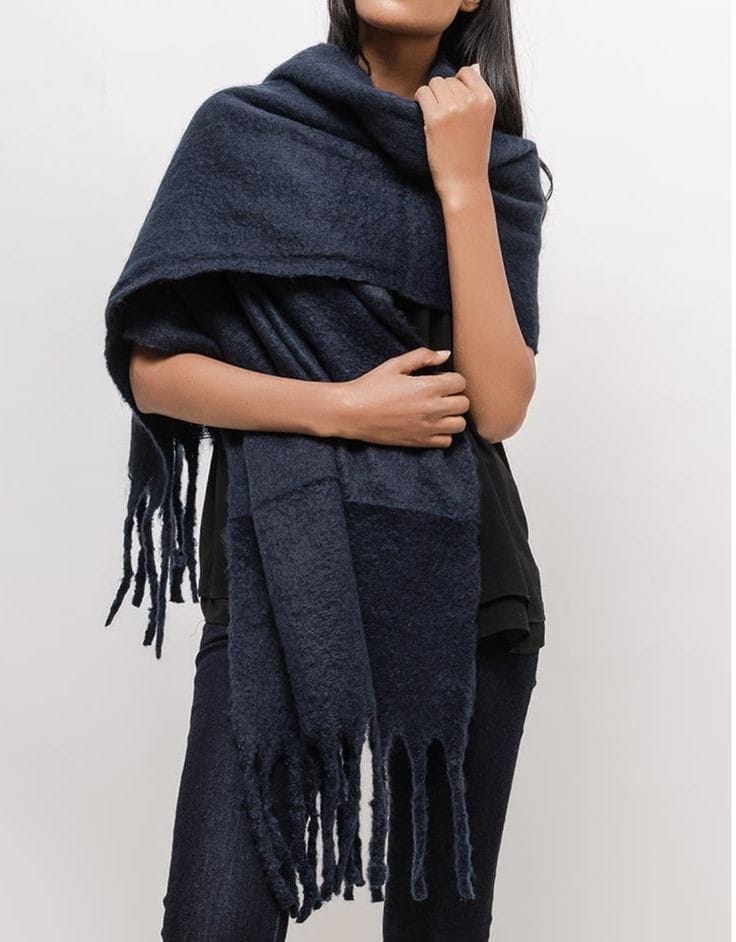 SOLID COLOR THICK WINTER SHAWAL