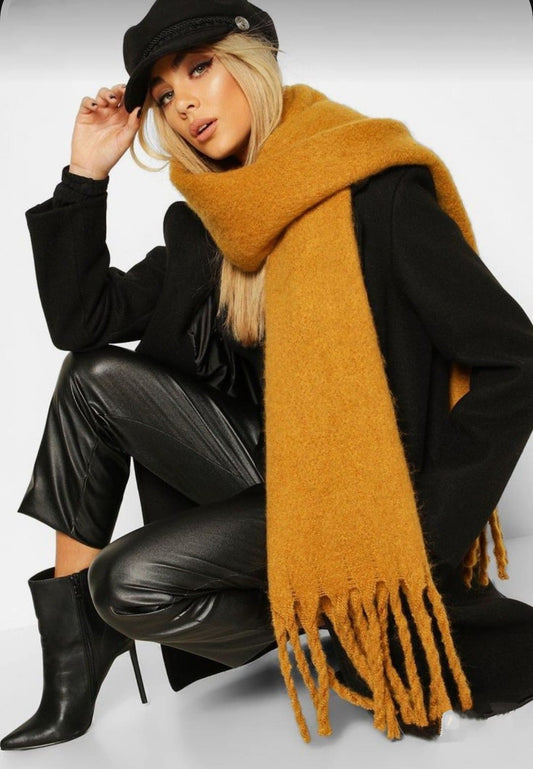 SOLID COLOR THICK WINTER SHAWAL