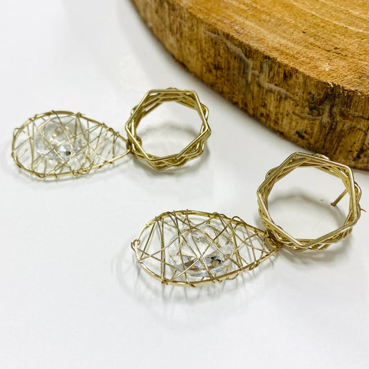 NAPKIN CRYSTAL EARRINGS