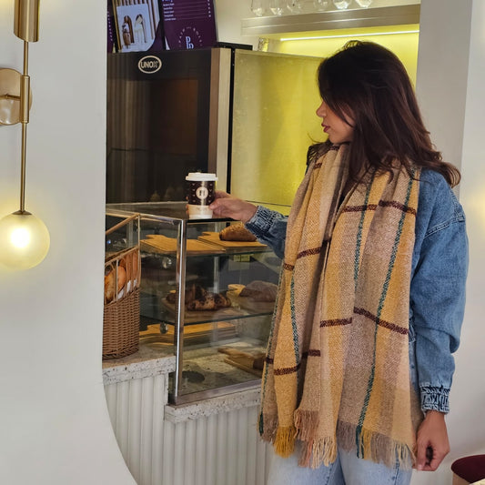 PLAID WOOL SCARF