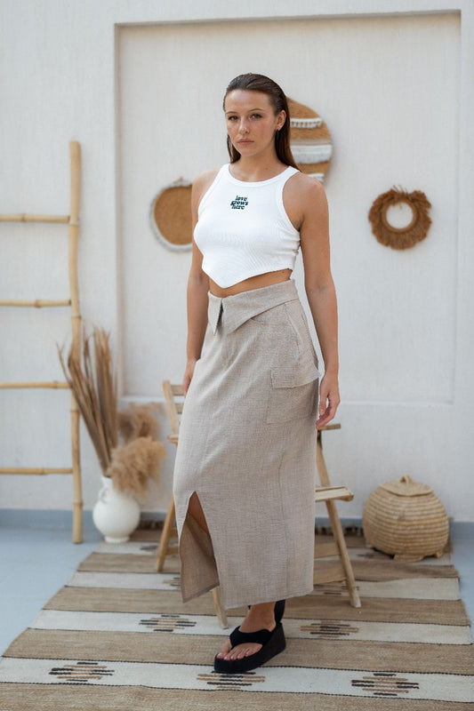 WHITE COTTON CROP TOP