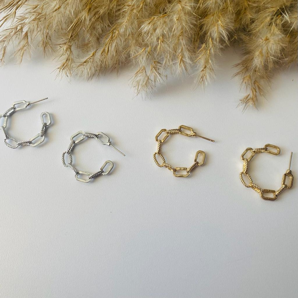 CHAIN HOOPS ERRINGS