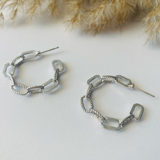 CHAIN HOOPS ERRINGS