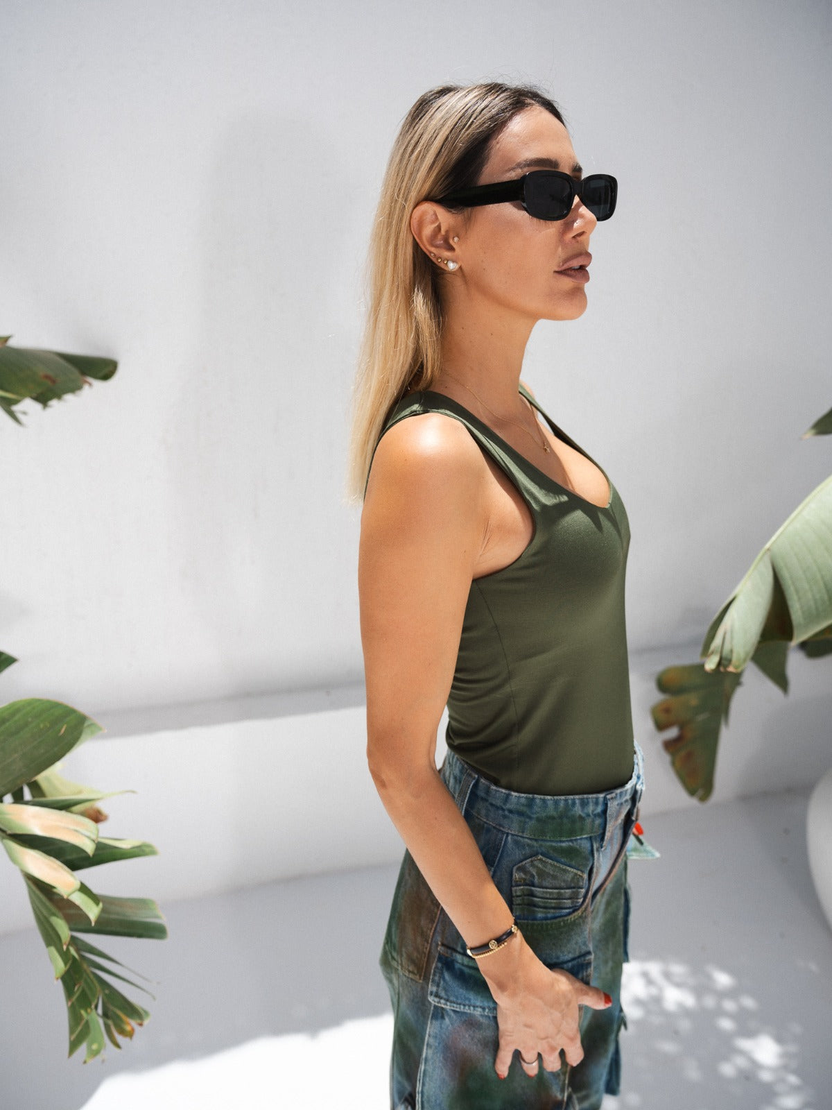 OLIVE TANK TOP