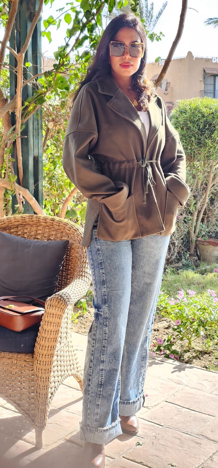 WOOL JACKET WITH ADJUSTABLE WAIST