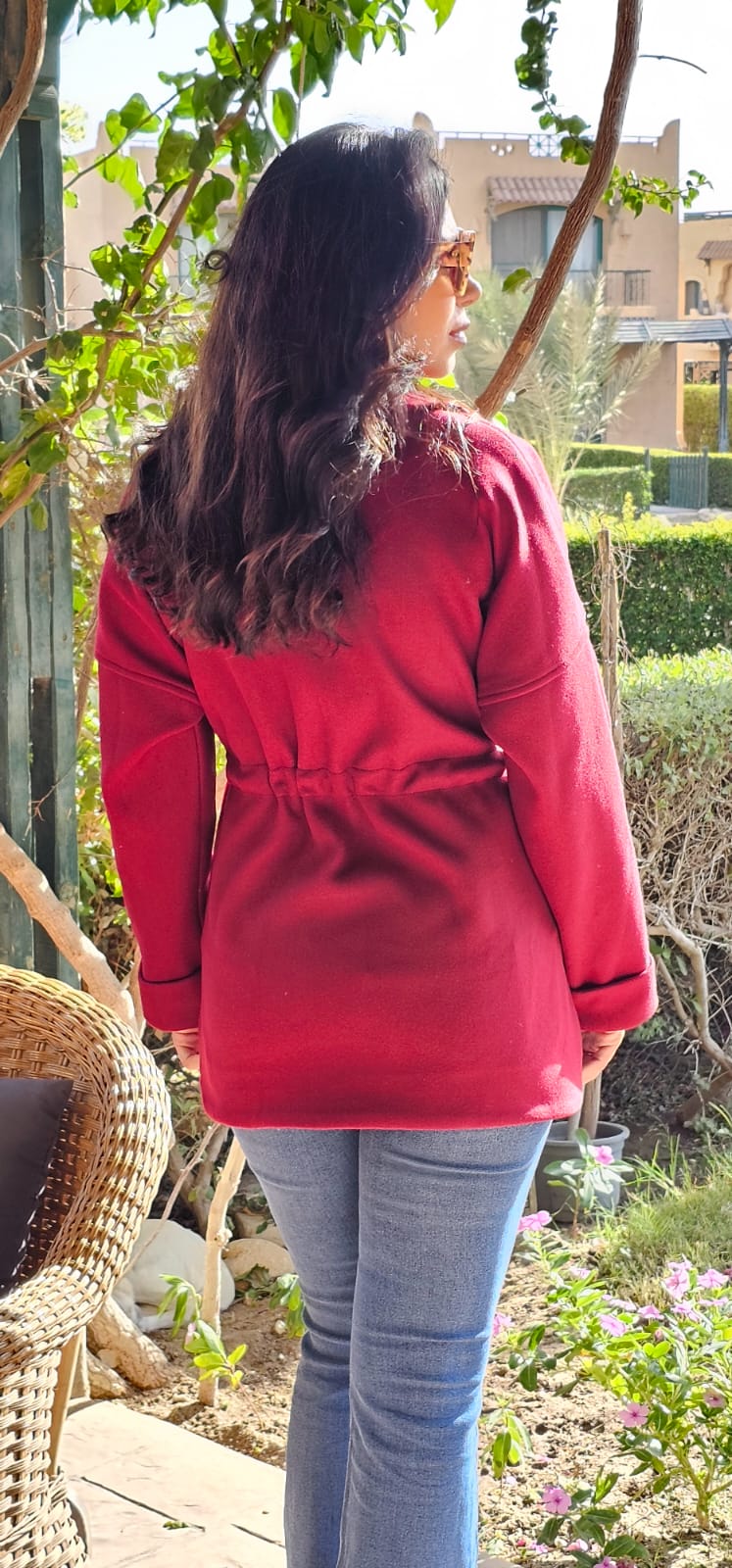 WOOL JACKET WITH ADJUSTABLE WAIST