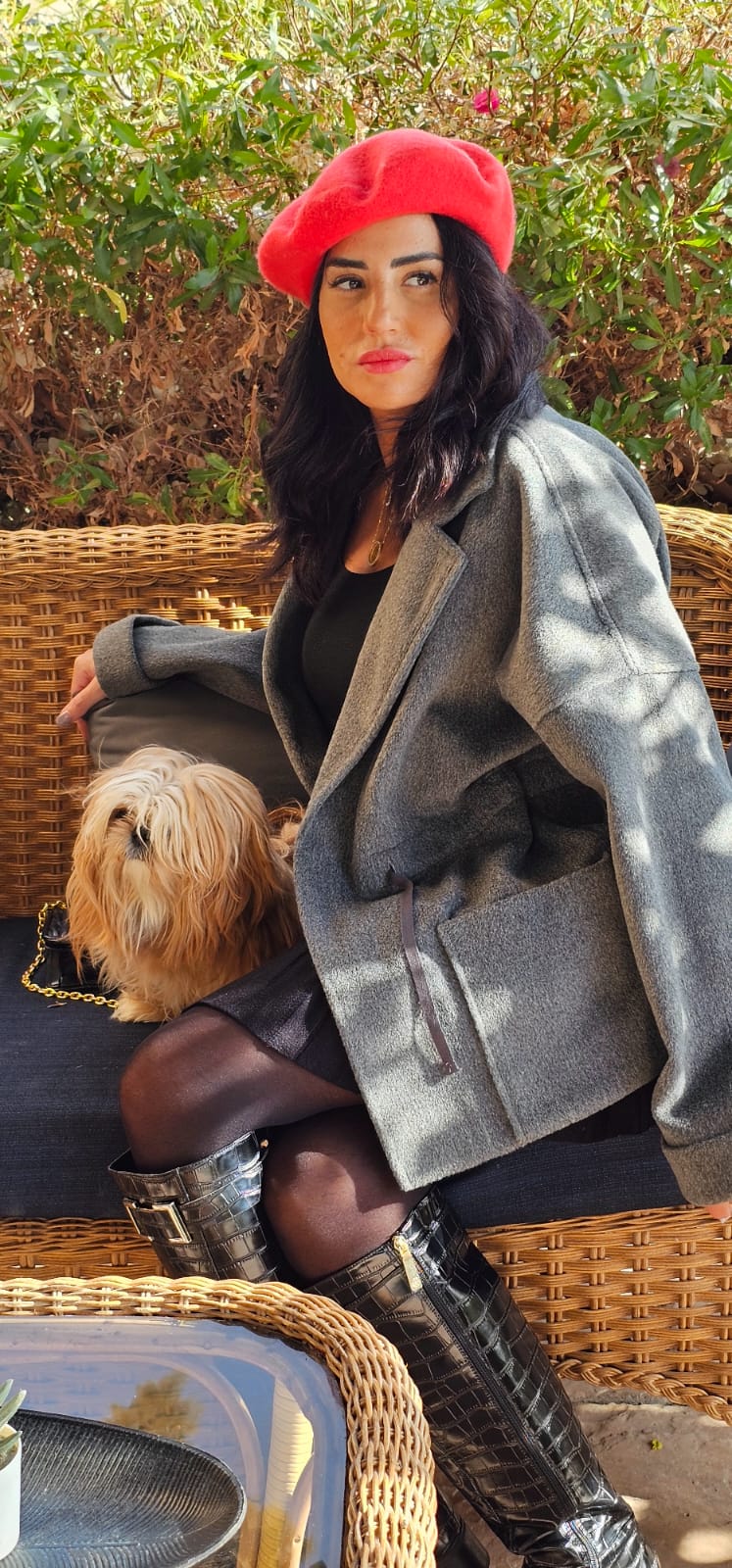 WOOL JACKET WITH ADJUSTABLE WAIST