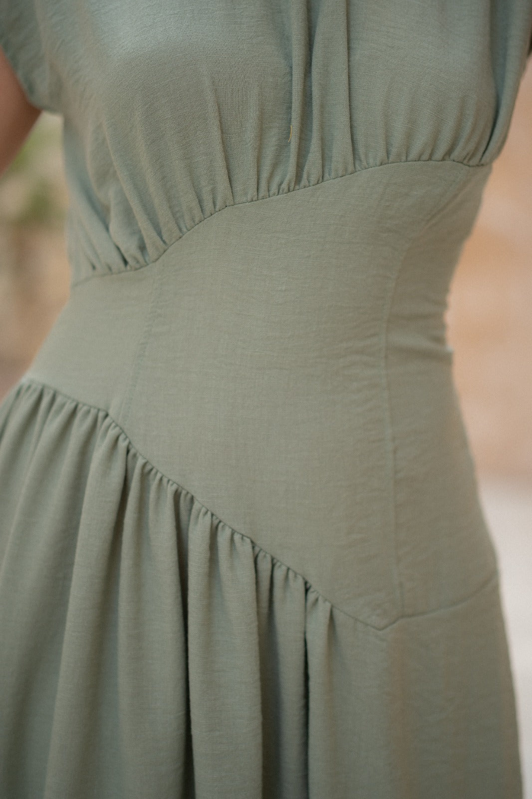 Dress SAGE BREEZE TIERED MIDI DRESS