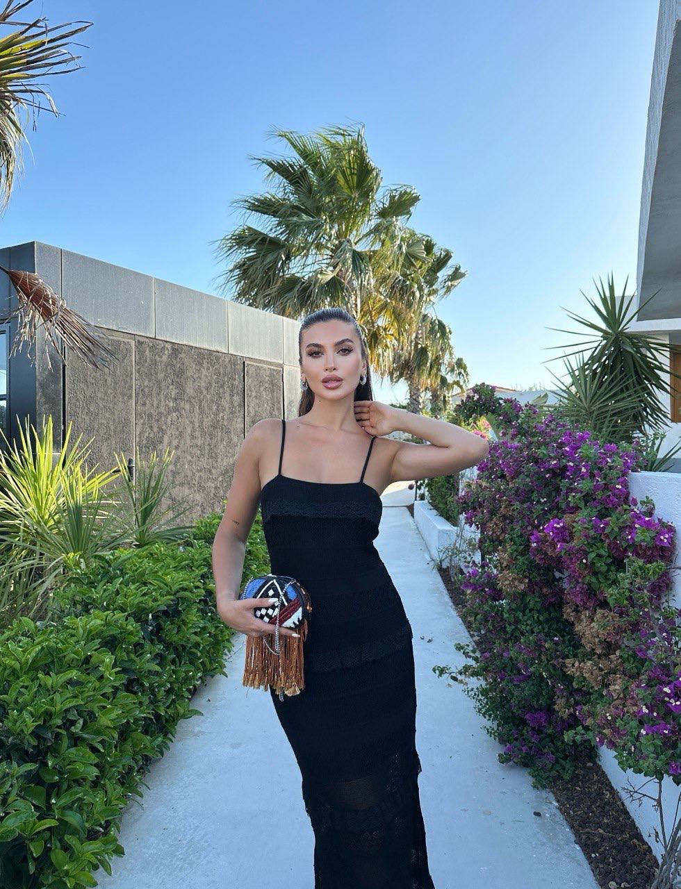 BLACK CROCHET MAXI DRESS (MADE IN Turkey 🇹🇷)