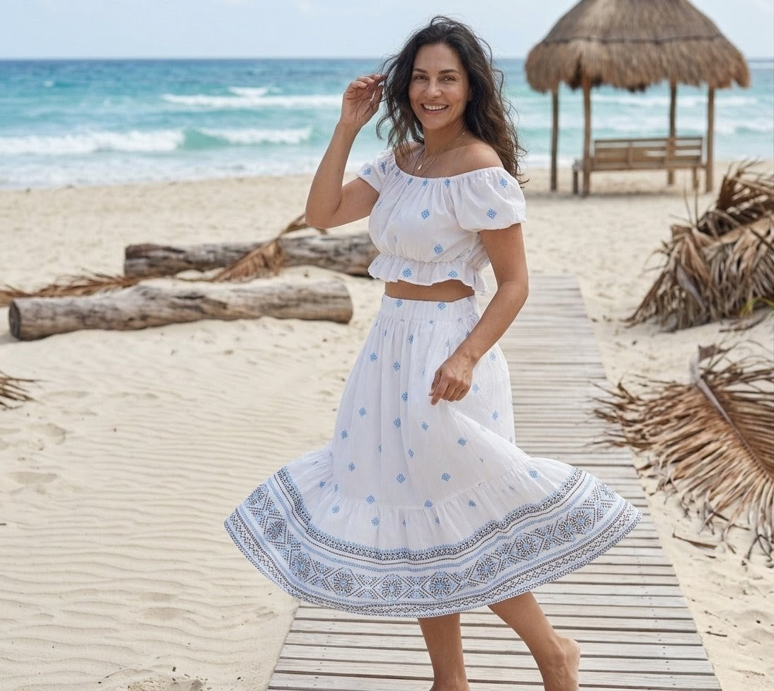 BLUE & WHITE 2 PIECES SET