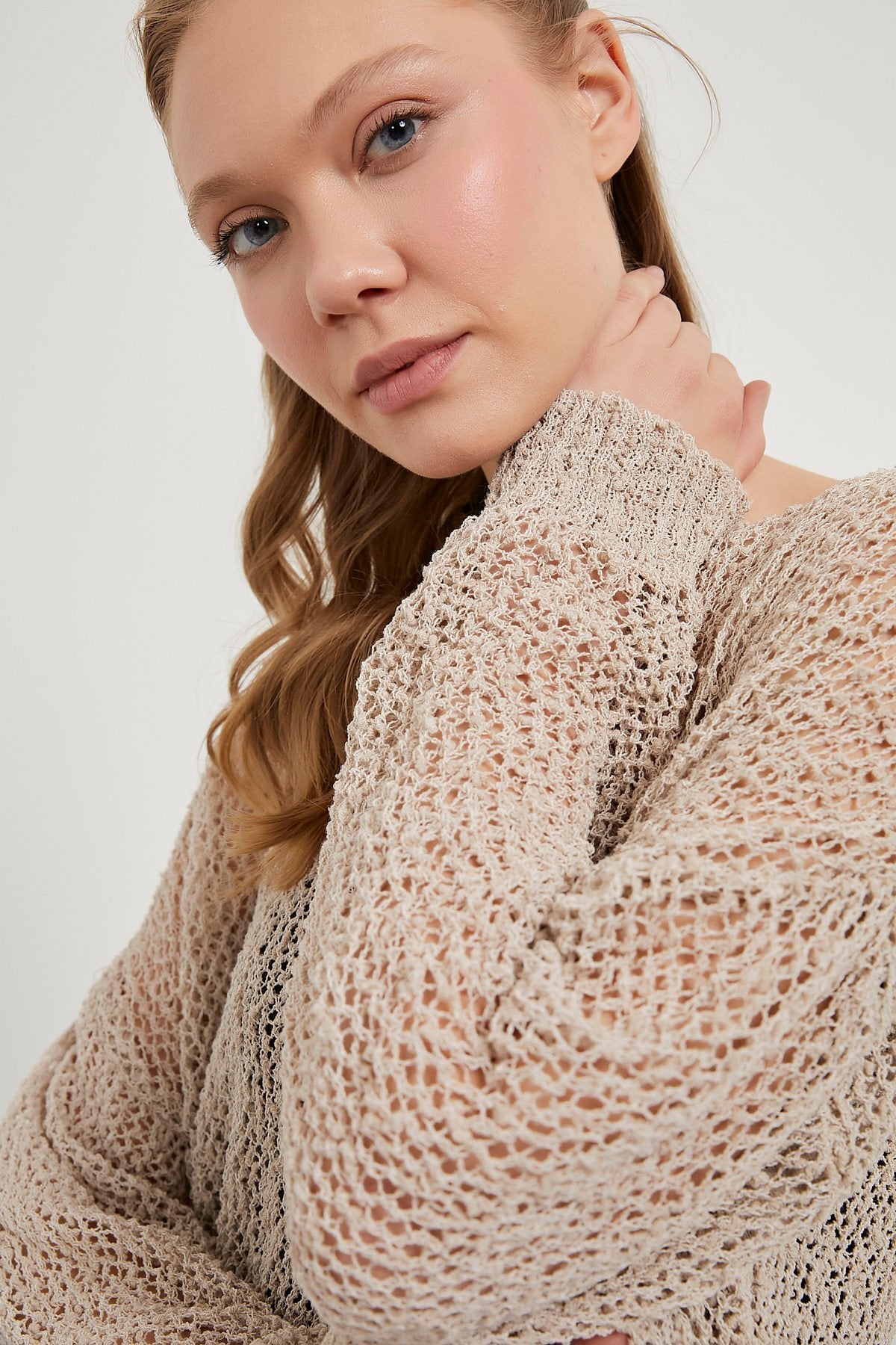 MESH KNIT OVERSIZED SWEATER – SUMMER BEACHWEAR TOP(Made in Turkey 🇹🇷)