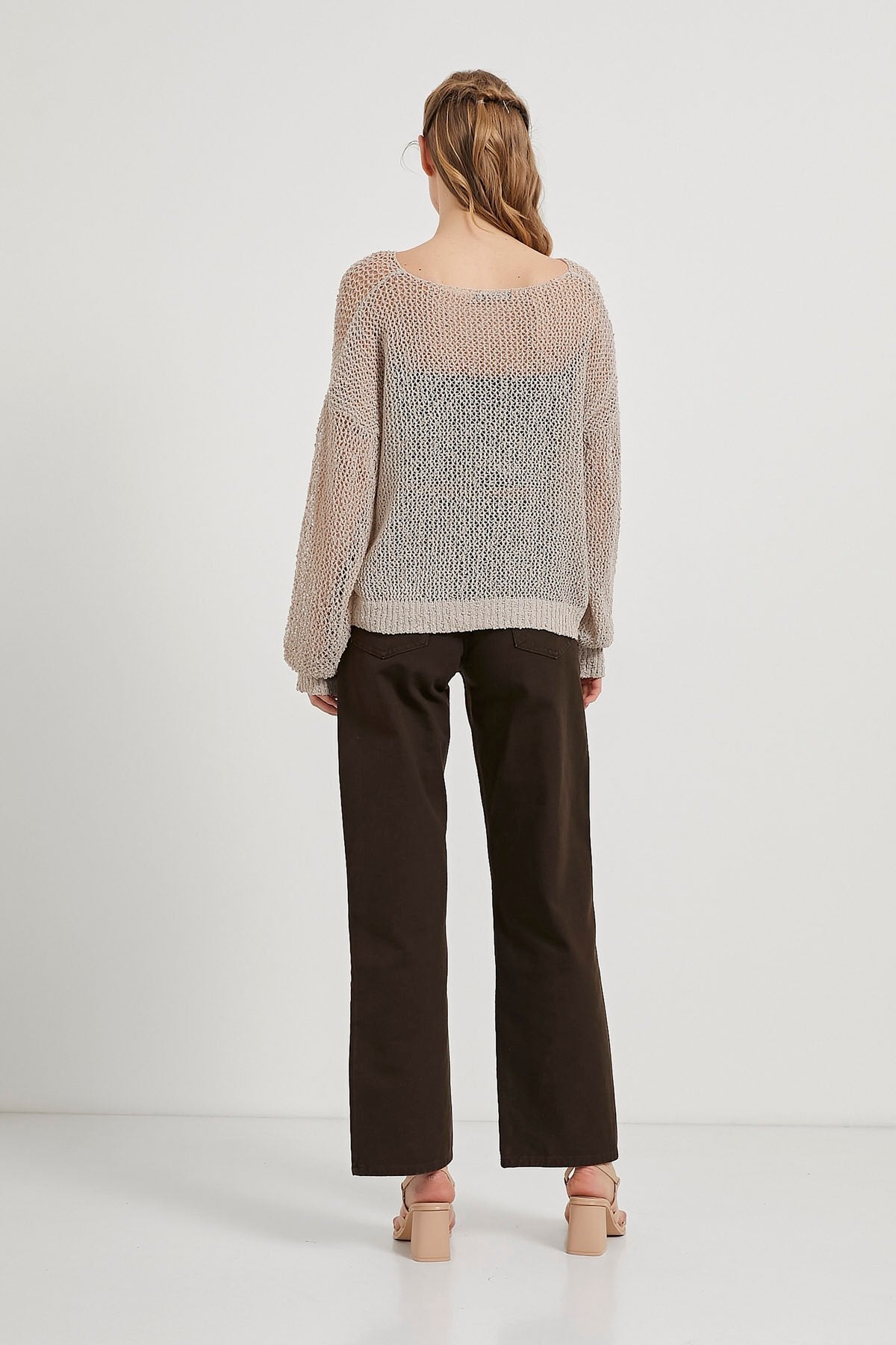 MESH KNIT OVERSIZED SWEATER – SUMMER BEACHWEAR TOP(Made in Turkey 🇹🇷)