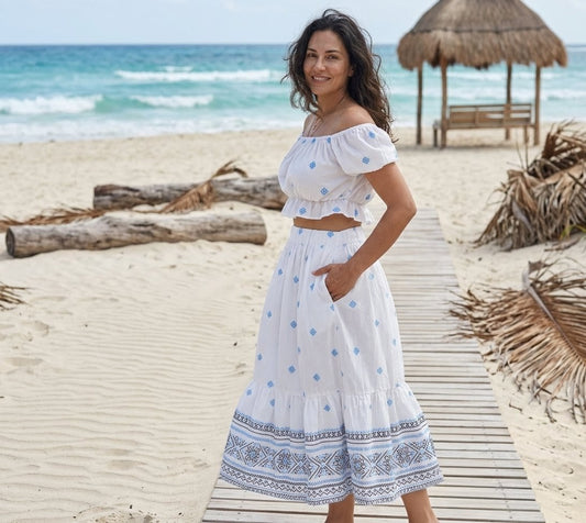 BLUE & WHITE 2 PIECES SET