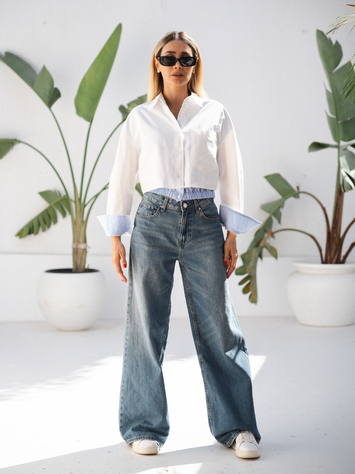 CROPPED WAISTED SHIRT